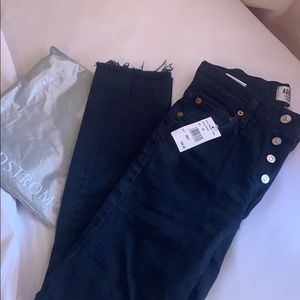 NWT AGOLDE Nico High Rise slim fit Black